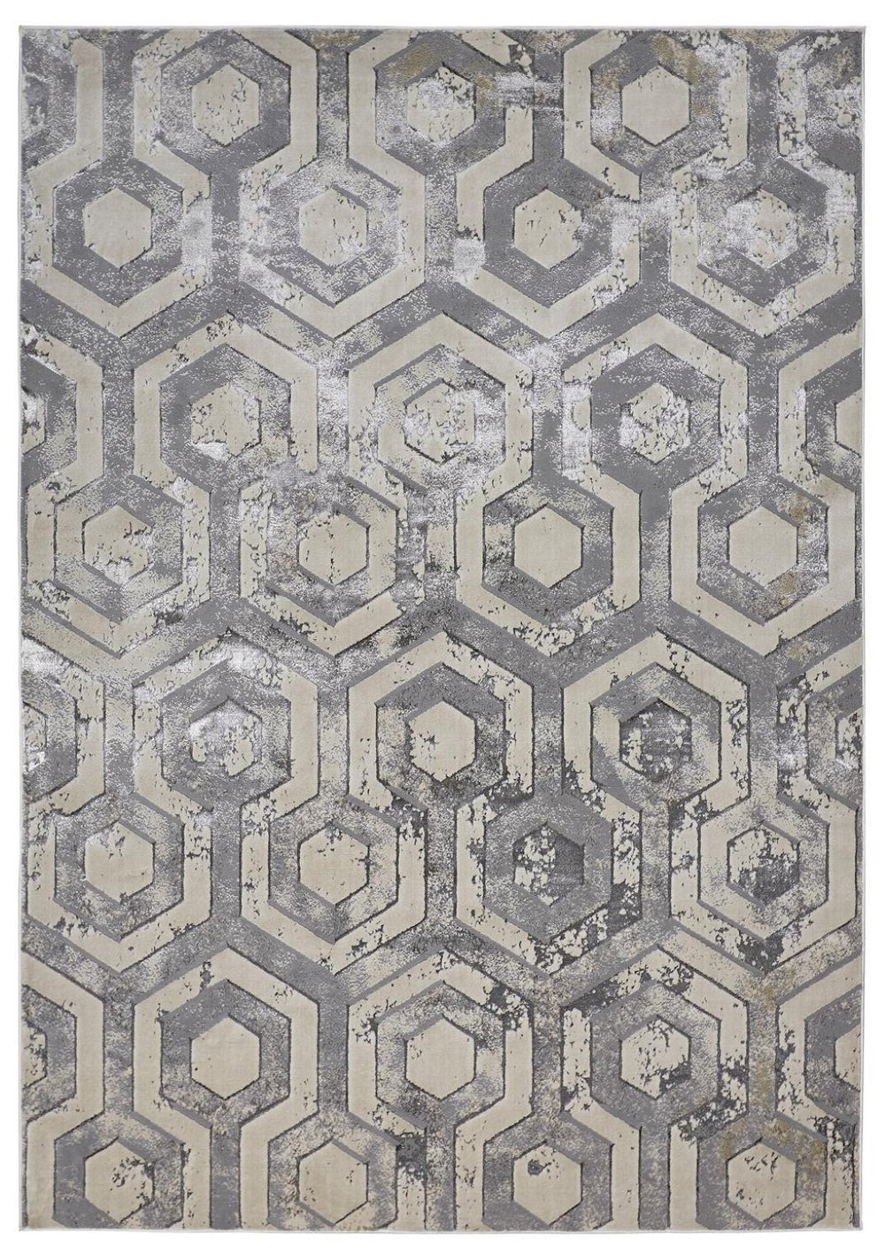 HomeRoots 4' Transform Your Space with a Gray Taupe and Silver Abstract Area Rug for Modern Elegance 10' X 13' 511488
