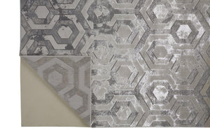 HomeRoots 4' Transform Your Space with a Gray Taupe and Silver Abstract Area Rug for Modern Elegance 12' X 15' 511490