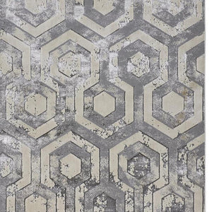 HomeRoots 4' Transform Your Space with a Gray Taupe and Silver Abstract Area Rug for Modern Elegance 12' X 18' 511491
