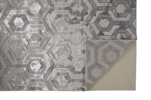 HomeRoots 4' Transform Your Space with a Gray Taupe and Silver Abstract Area Rug for Modern Elegance 13' X 20' 511492