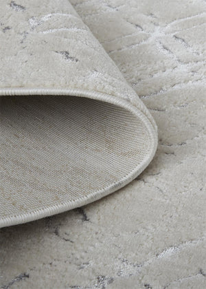 Homeroots 8' Silver Gray And White Abstract Stain Resistant Runner Rug  Polyester 511501