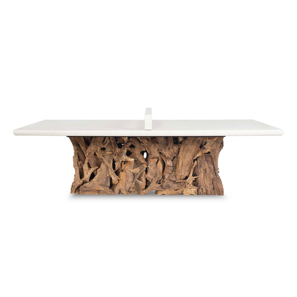 Uttermost Uttermost Stonewood Teak Root Convertible Ping Pong Dining Table for Indoor Outdoor Use 51150
