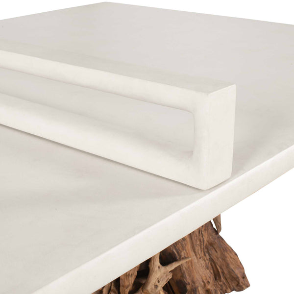Uttermost Stonewood Teak Root Convertible Ping Pong Dining Table for Indoor Outdoor Use