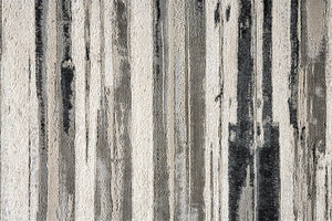 HomeRoots 4' Stylish Black and Silver Abstract Area Rug for Living Rooms, Bedrooms, and Home Offices - Non-Skid 5' X 8' 511519