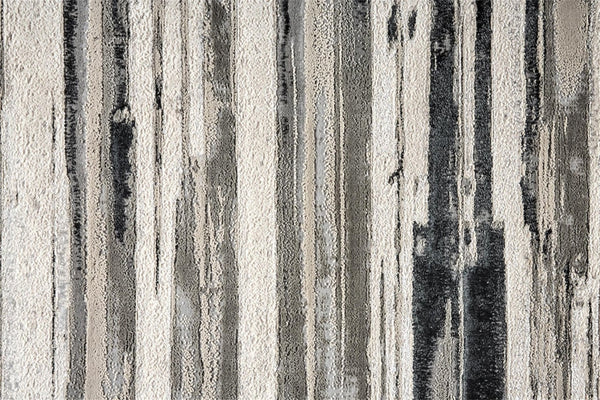 HomeRoots 4' Stylish Black and Silver Abstract Area Rug for Living Rooms, Bedrooms, and Home Offices - Non-Skid 5' X 8' 511519