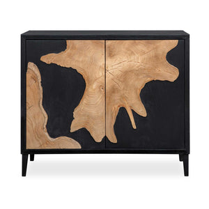 Uttermost Uttermost Andrei Handcrafted Teak Root Slice Two Door Accent Cabinet Modern Rustic 51151