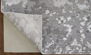 HomeRoots 4' Contemporary Silver Gray and White Abstract Area Rug - Elegant Design for Modern Spaces 4' X 6' 511530