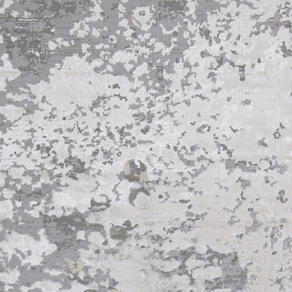HomeRoots 4' Contemporary Silver Gray and White Abstract Area Rug - Elegant Design for Modern Spaces 4' X 6' 511530