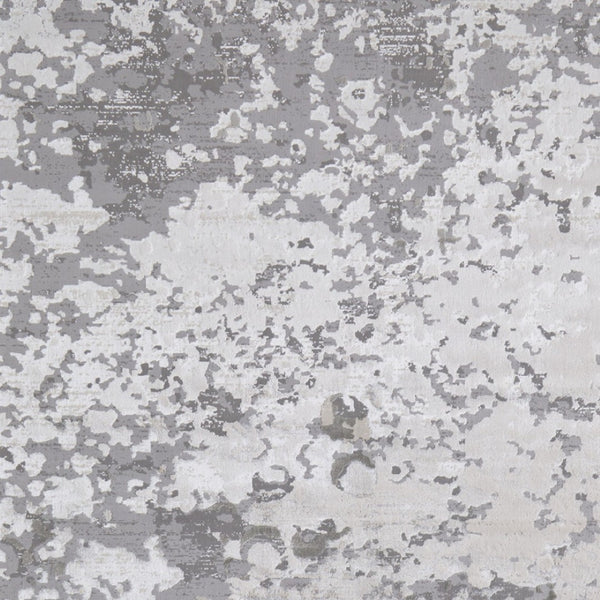 HomeRoots 4' Contemporary Silver Gray and White Abstract Area Rug - Elegant Design for Modern Spaces 7' X 10' 511533