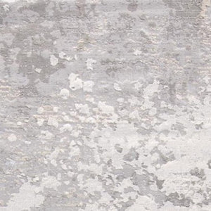 HomeRoots 4' Contemporary Silver Gray and White Abstract Area Rug - Elegant Design for Modern Spaces 8' Runner 511537