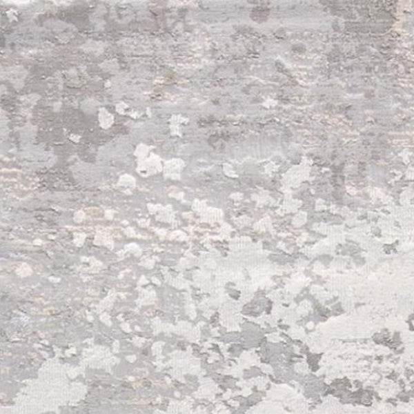 HomeRoots 4' Contemporary Silver Gray and White Abstract Area Rug - Elegant Design for Modern Spaces 8' Runner 511537