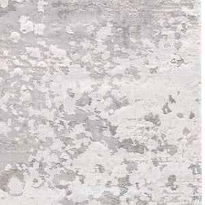 HomeRoots 4' Contemporary Silver Gray and White Abstract Area Rug - Elegant Design for Modern Spaces 8' Runner 511537