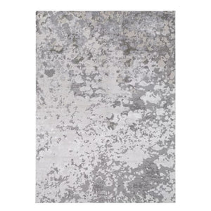 HomeRoots 4' Contemporary Silver Gray and White Abstract Area Rug - Elegant Design for Modern Spaces 12' X 18' 511539