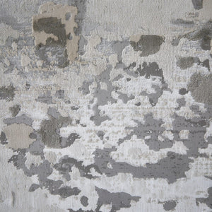 HomeRoots 4' Contemporary Silver Gray and White Abstract Area Rug - Elegant Design for Modern Spaces 12' X 18' 511539