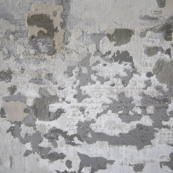 HomeRoots 4' Contemporary Silver Gray and White Abstract Area Rug - Elegant Design for Modern Spaces 12' X 18' 511539