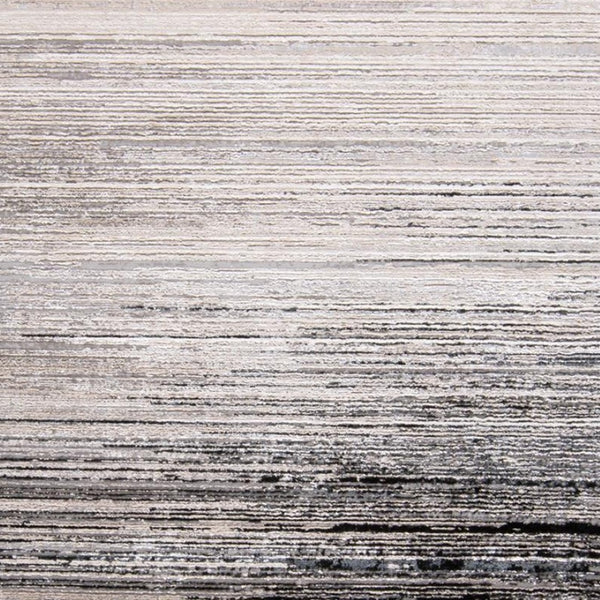 HomeRoots 4' Modern Beige and Black Abstract Area Rug - Non-Skid Design for Living Rooms and Bedrooms 7' X 10' 511545