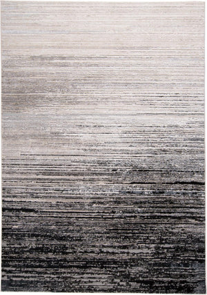 HomeRoots 4' Modern Beige and Black Abstract Area Rug - Non-Skid Design for Living Rooms and Bedrooms 10' X 13' 511548