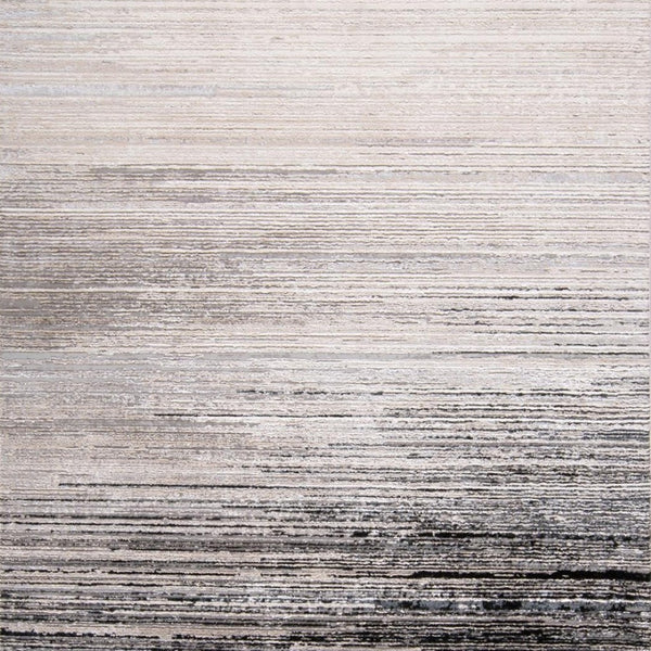 HomeRoots 4' Modern Beige and Black Abstract Area Rug - Non-Skid Design for Living Rooms and Bedrooms 10' X 13' 511548