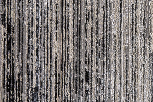 HomeRoots 4' Modern Beige and Black Abstract Area Rug - Non-Skid Design for Living Rooms and Bedrooms 10' X 13' 511548