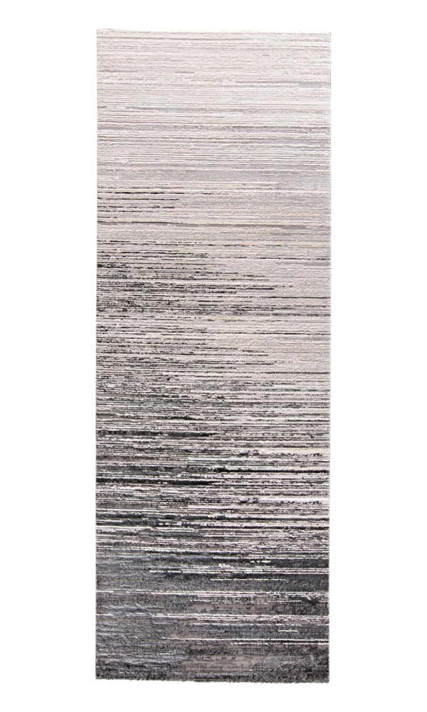 HomeRoots 4' Modern Beige and Black Abstract Area Rug - Non-Skid Design for Living Rooms and Bedrooms 8' Runner 511549