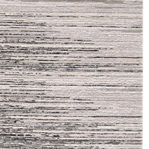 HomeRoots 4' Modern Beige and Black Abstract Area Rug - Non-Skid Design for Living Rooms and Bedrooms 8' Runner 511549