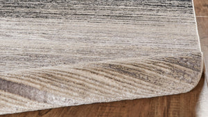 HomeRoots 4' Modern Beige and Black Abstract Area Rug - Non-Skid Design for Living Rooms and Bedrooms 12' X 18' 511551