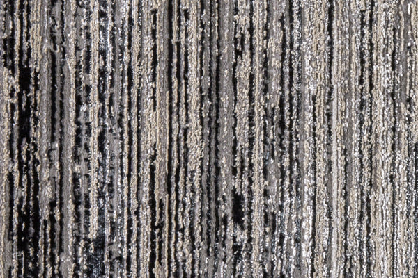 HomeRoots 4' Modern Beige and Black Abstract Area Rug - Non-Skid Design for Living Rooms and Bedrooms 13' X 20' 511552