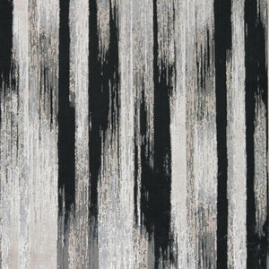 HomeRoots 4' Abstract Power Loomed Area Rug in Black, Silver, and Gray - Modern, Durable Design for Any Space 5' X 8' 511555