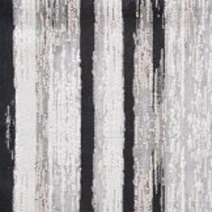 HomeRoots 4' Abstract Power Loomed Area Rug in Black, Silver, and Gray - Modern, Durable Design for Any Space 8' Runner 511561