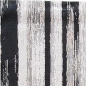 HomeRoots 4' Abstract Power Loomed Area Rug in Black, Silver, and Gray - Modern, Durable Design for Any Space 8' Runner 511561
