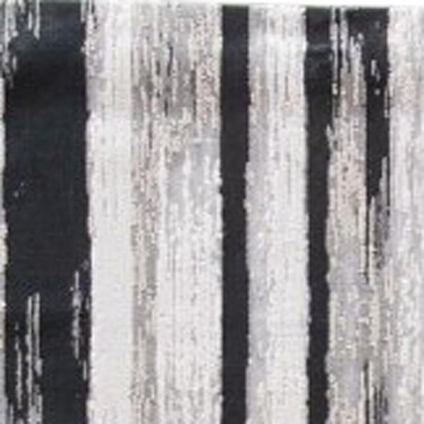 HomeRoots 4' Abstract Power Loomed Area Rug in Black, Silver, and Gray - Modern, Durable Design for Any Space 8' Runner 511561