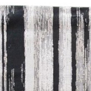 HomeRoots 4' Abstract Power Loomed Area Rug in Black, Silver, and Gray - Modern, Durable Design for Any Space 8' Runner 511561