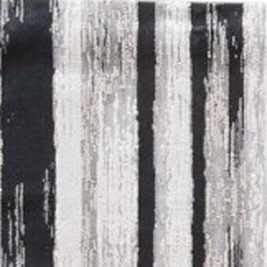 HomeRoots 4' Abstract Power Loomed Area Rug in Black, Silver, and Gray - Modern, Durable Design for Any Space 8' Runner 511561