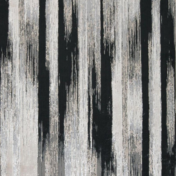 HomeRoots 4' Abstract Power Loomed Area Rug in Black, Silver, and Gray - Modern, Durable Design for Any Space 12' X 15' 511562