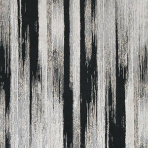 HomeRoots 4' Abstract Power Loomed Area Rug in Black, Silver, and Gray - Modern, Durable Design for Any Space 12' X 18' 511563