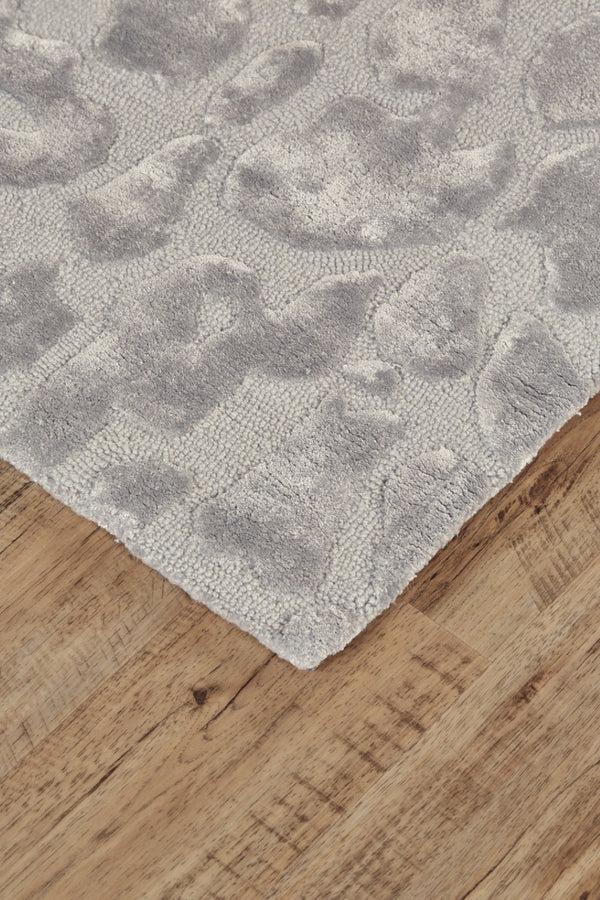 HomeRoots 5' Gray and Silver Abstract Handmade Area Rug - Contemporary Soft Texture for Any Room Decor 5' X 8' 511579