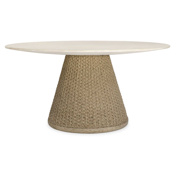 Uttermost Uttermost Cardoso Round Concrete Top Wicker Pedestal Dining Table for Indoor Outdoor Use 51157