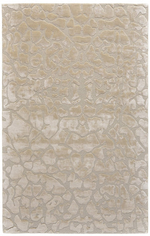 HomeRoots 5' Gray and Silver Abstract Handmade Area Rug - Contemporary Soft Texture for Any Room Decor 4' X 6' 511583