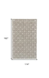 Homeroots 10' X 13' Taupe Ivory And Tan Wool Abstract Tufted Handmade Area Rug Taupe,Ivory,Tan Wool 511591