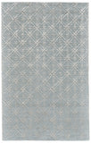 Homeroots 5' X 8' Blue Silver And Gray Wool Abstract Tufted Handmade Area Rug Blue,Silver,Gray Wool 511594