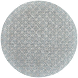 Homeroots 10' Blue Silver And Gray Round Wool Abstract Tufted Handmade Area Rug Blue,Silver,Gray Wool 511597