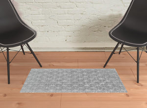 Homeroots 2' X 3' Gray And Silver Wool Abstract Tufted Handmade Area Rug Gray,Silver Wool 511604