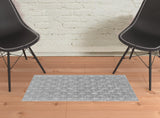 Homeroots 2' X 3' Gray And Silver Wool Abstract Tufted Handmade Area Rug Gray,Silver Wool 511604