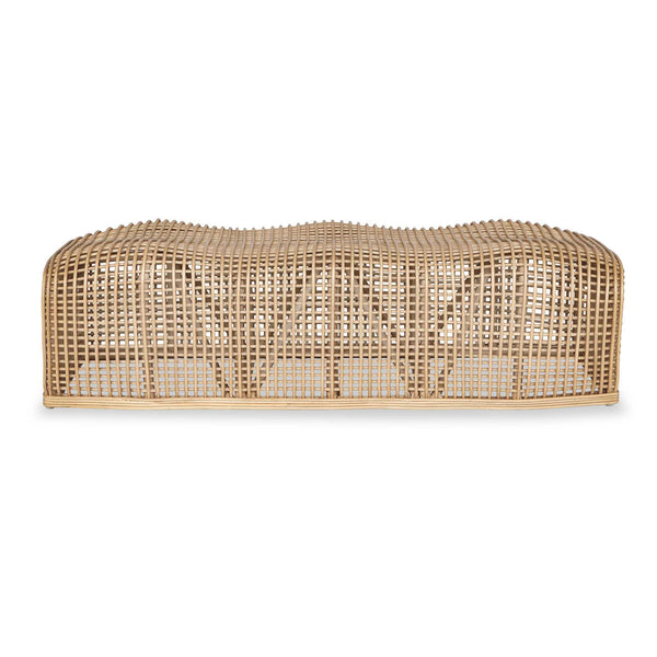Uttermost Uttermost Tino Handwoven Natural Rattan Bench Sculptural Coastal Boho Entryway Seating 51160