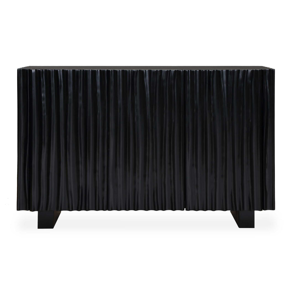 Uttermost Uttermost Mercado Hand-carved Paulownia Wood Cabinet with Three Doors in Black 51165