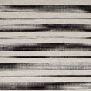 Homeroots 10' X 14' Black And White Striped Dhurrie Hand Woven Stain Resistant Area Rug Black,White Other Material 511660