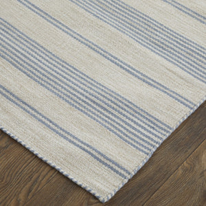 HomeRoots 4' Hand Woven Black and White Striped Area Rug - Eco-Friendly, Durable, and Stylish for Any Room 5' X 8' 511662