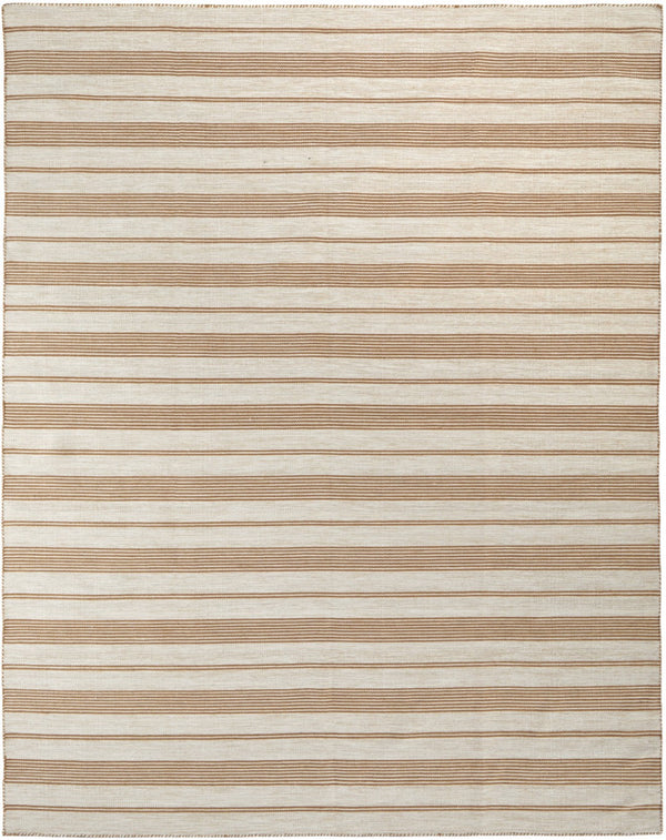 HomeRoots 4' Hand Woven Black and White Striped Area Rug - Eco-Friendly, Durable, and Stylish for Any Room 8' X 11' 511667