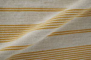 Homeroots 5' X 8' Yellow And Ivory Striped Dhurrie Hand Woven Stain Resistant Area Rug Yellow,Ivory Other Material 511670