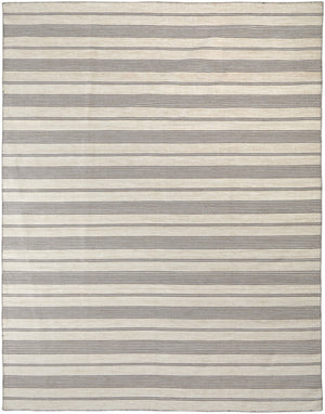 HomeRoots 4' Hand Woven Black and White Striped Area Rug - Eco-Friendly, Durable, and Stylish for Any Room 4' X 6' 511672